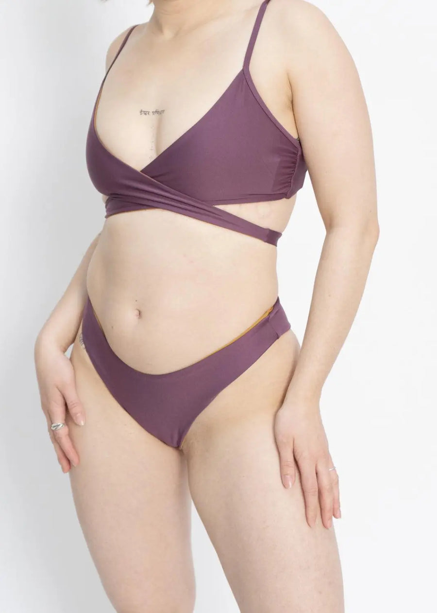 Arpoador Bottom Reversible in Lavender / Honey Mustard - 