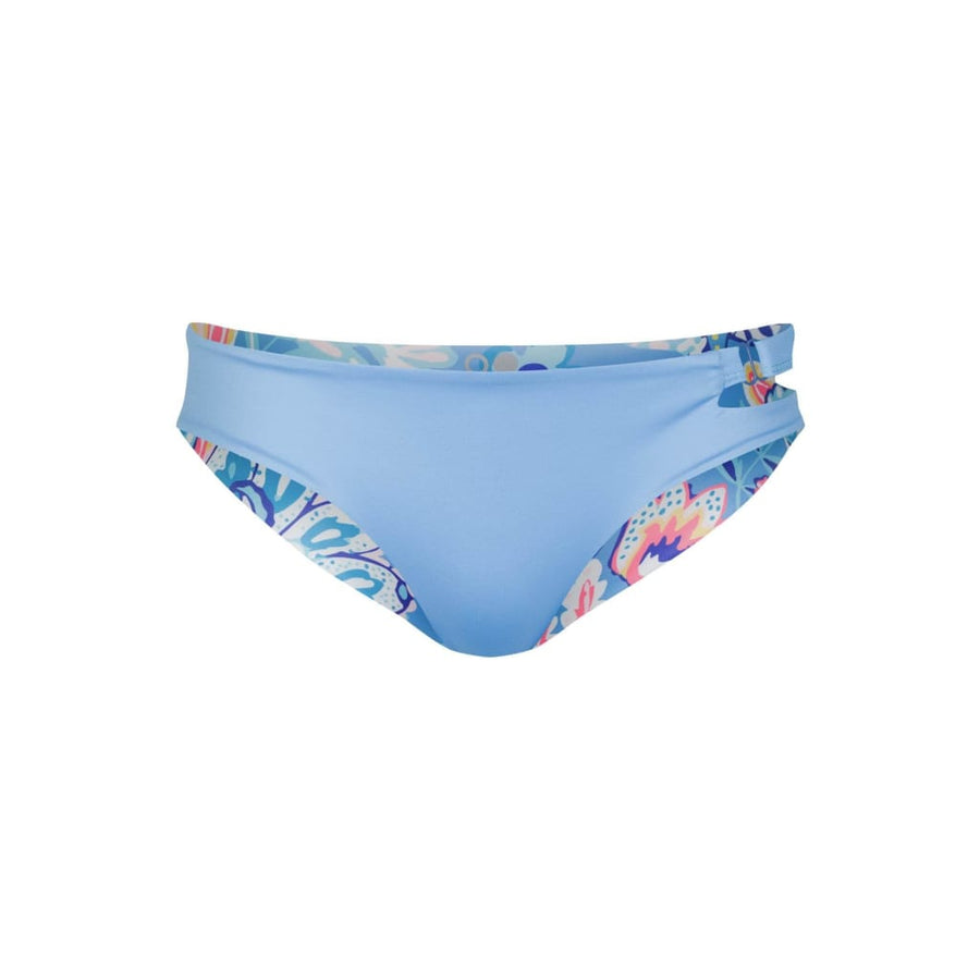 boochen sustainable bikini bottom caparica in summer floral skyblue Reversible bikini, surf bikini, eco-friendly swimwear, nachhaltige bademode, bikini unterteil