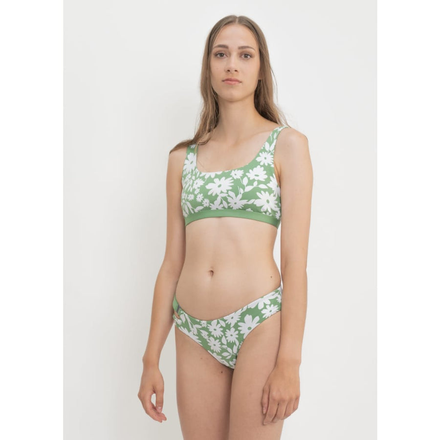 Caparica Top in Green Moonflower / Mint - bikini top