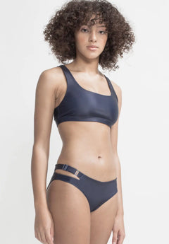 Caparica Top Reversible in Dark Blue / Solid Brown - boochen eco-conscious surfwear