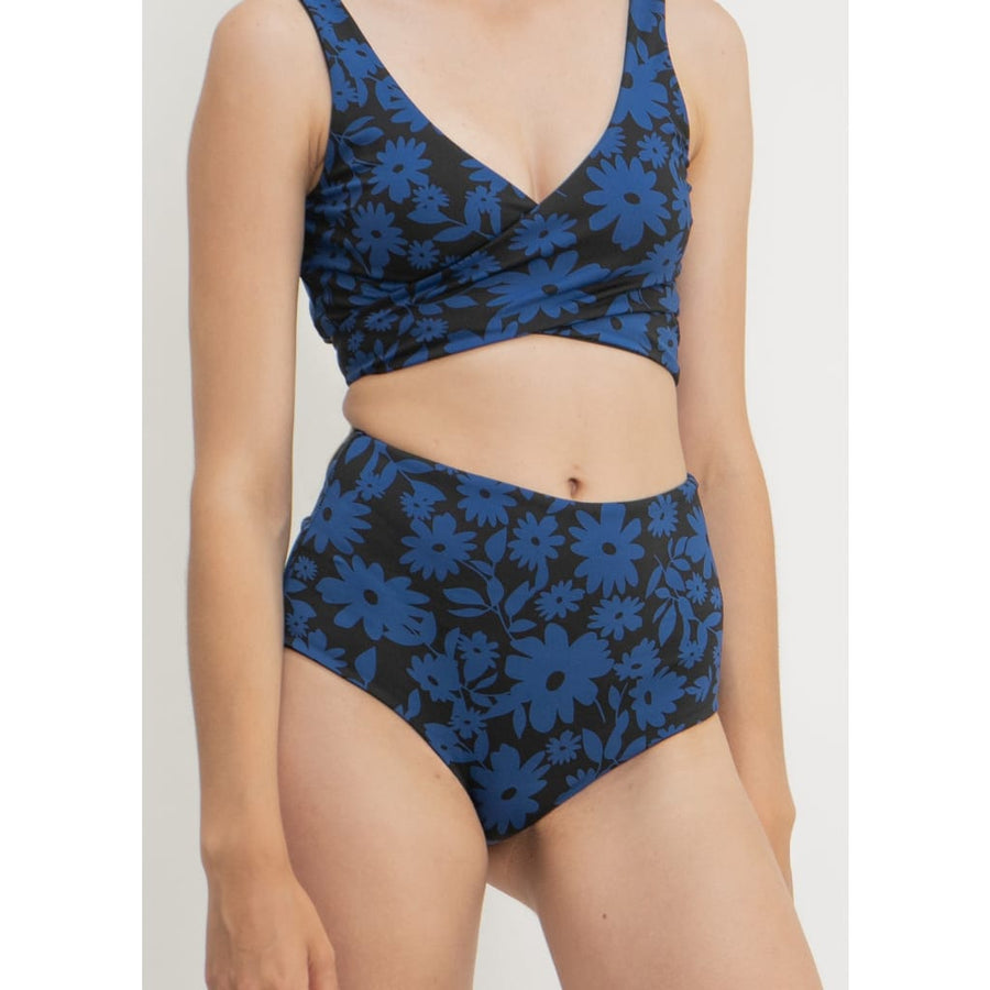 Noja Bottom in Dark Moonflower / Noir - bikini bottom