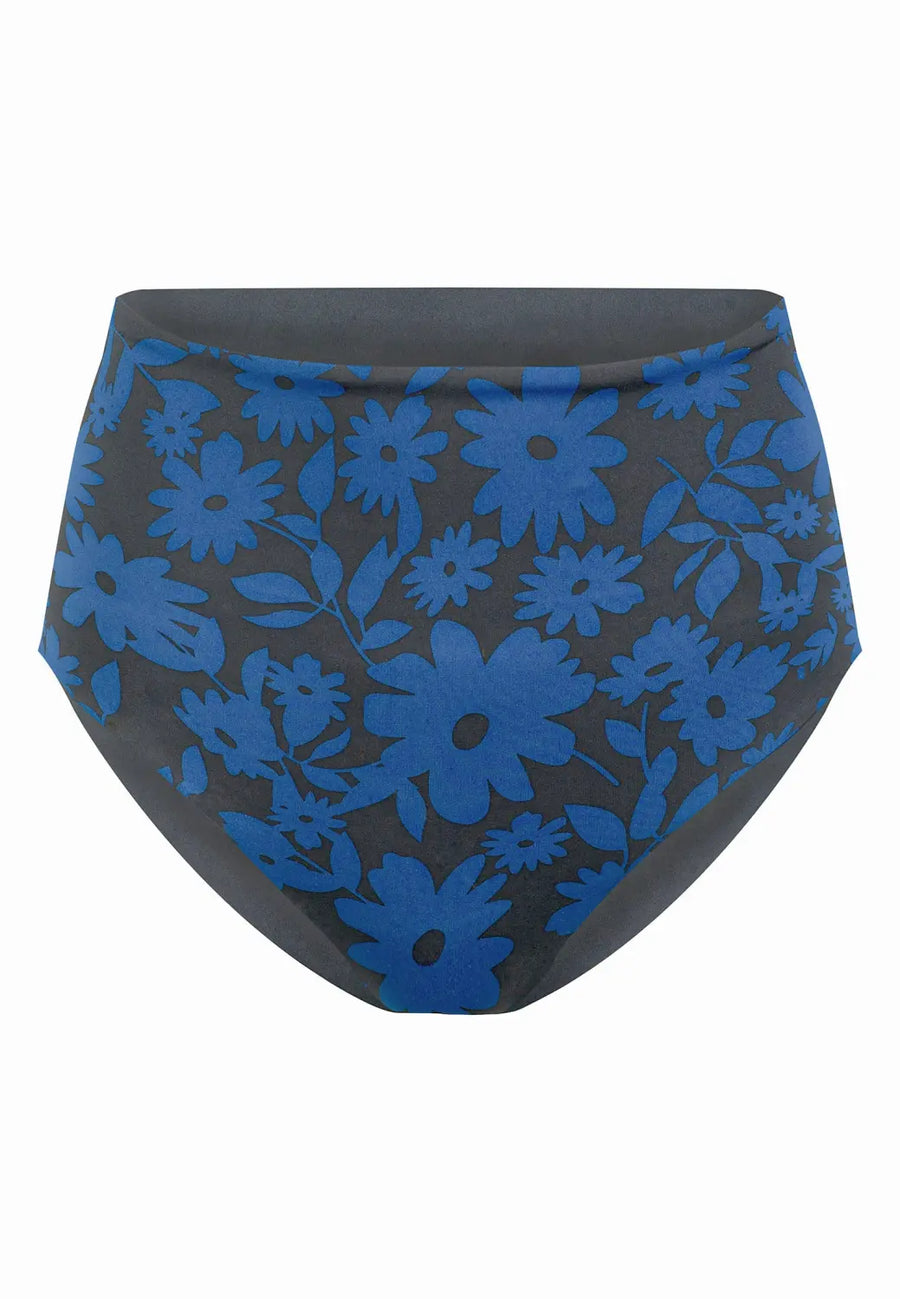 Noja Bottom in Dark Moonflower / Noir - bikini bottom