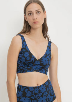 Noja Top in Dark Moonflower / Noir - bikini top