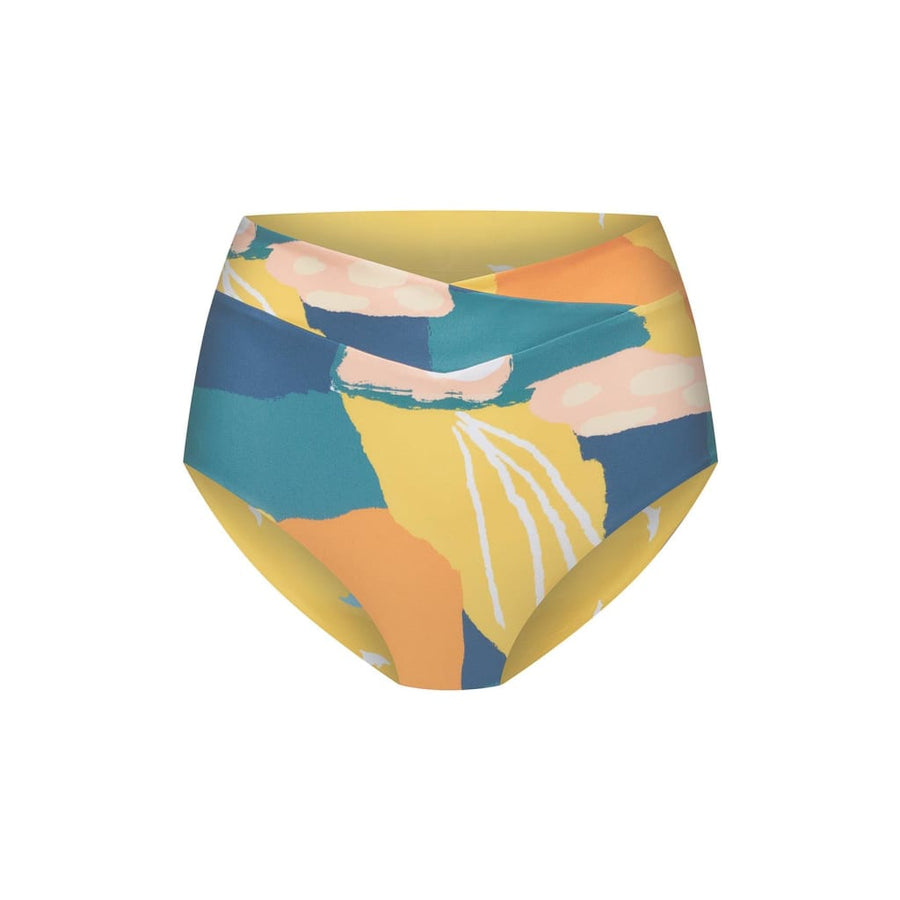 Diani Bikini Bottom Reversible in Painting Print / Little Dolphin - boochen eco-conscious surfwear